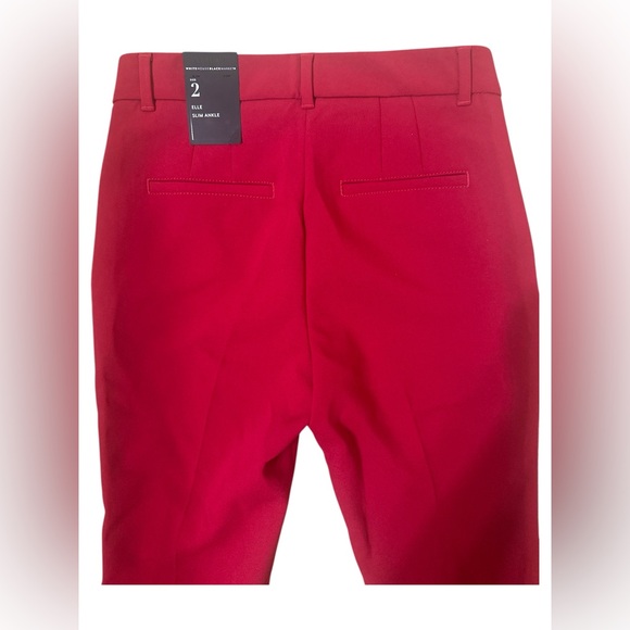 White House Black Market Elle Slim Ankle Red Size 2 NWT - Picture 6 of 7
